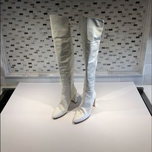 Stuart Weitzman over the knee patent leather boots